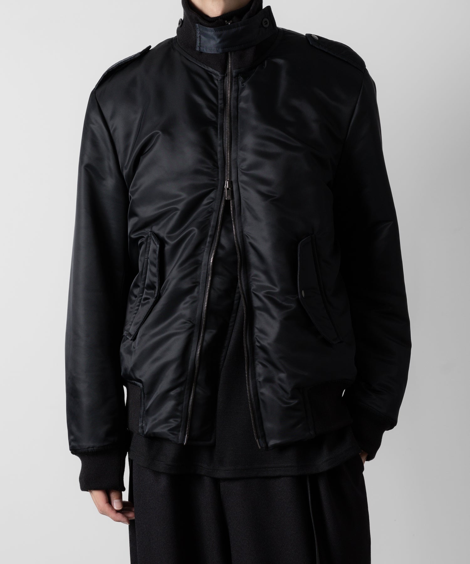 ato(アトウ)のSTAND COLLAR MA1 BLOUSON - BLACKの公式通販サイトsession福岡セレクトショップ