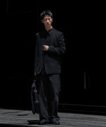 画像をギャラリービューアに読み込む, VEIN ヴェインのWO/VIS GABARDINE COLLARLESS JACKET - BLACKの公式通販サイトsession福岡セレクトショップ
