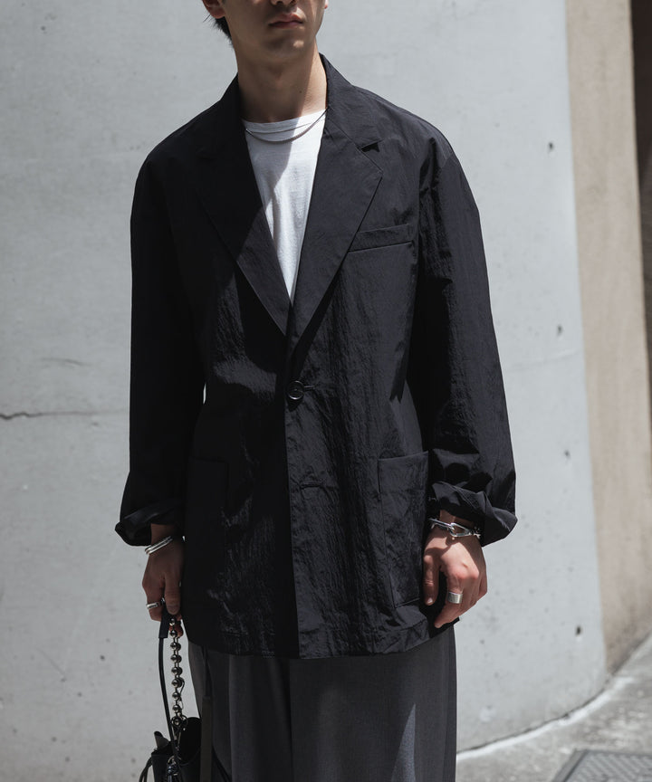 ssstein(シュタイン)の WINDPROOF NYLON SINGLE BREASTED JACKET - BLACKの公式通販サイトsession福岡セレクトショップ