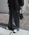 【ato】RECYCLE POLYESTER WIDE PANTS - GRAY