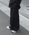 【ato】RECYCLE POLYESTER WIDE PANTS - BLACK