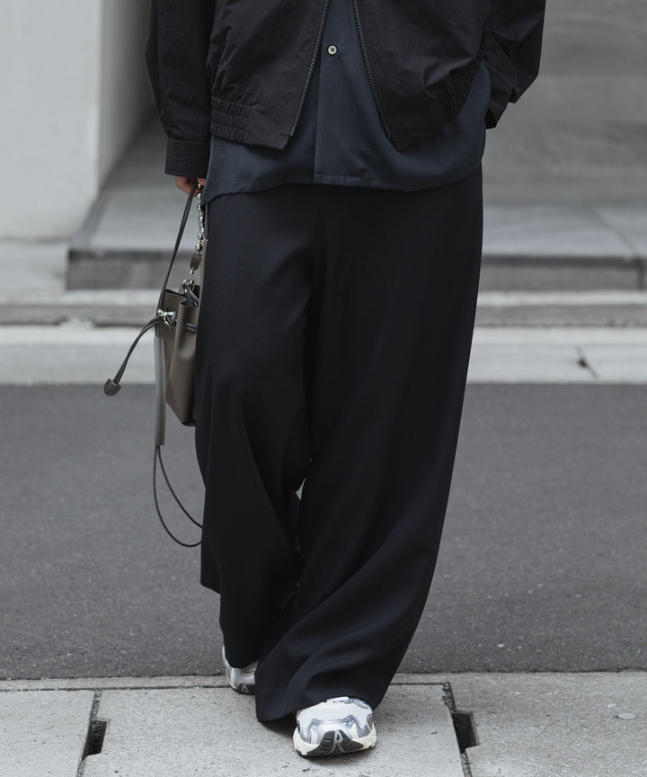 ato(アトウ)のRECYCLE POLYESTER WIDE PANTS - BLACKの公式通販サイトsession福岡セレクトショップ