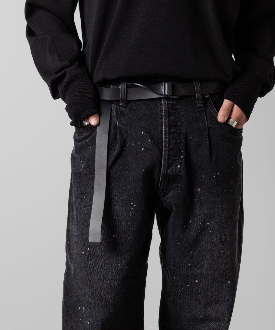 ssstein(シュタイン)の24AWコレクション VINTAGE REPRODUCTION SPLASHED DENIM JEANS - BLACK 公式通販サイトsession福岡セレクトショップ