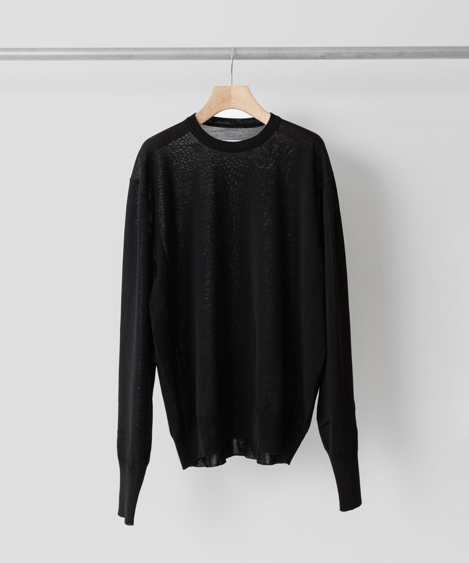 ssstein(シュタイン)の24AWコレクション WOOL SILK KNIT CREW NECK LS - BLACK 公式通販サイトsession福岡セレクトショップ