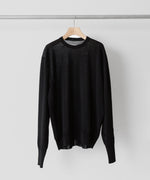 画像をギャラリービューアに読み込む, ssstein(シュタイン)の24AWコレクション WOOL SILK KNIT CREW NECK LS - BLACK 公式通販サイトsession福岡セレクトショップ
