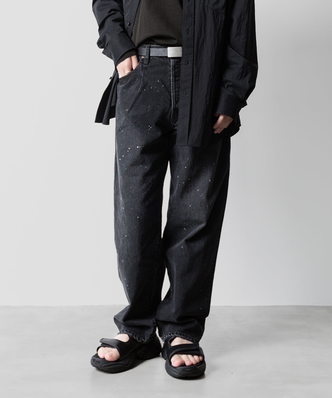 ssstein(シュタイン)の24AWコレクション VINTAGE REPRODUCTION SPLASHED DENIM JEANS - BLACK 公式通販サイトsession福岡セレクトショップ
