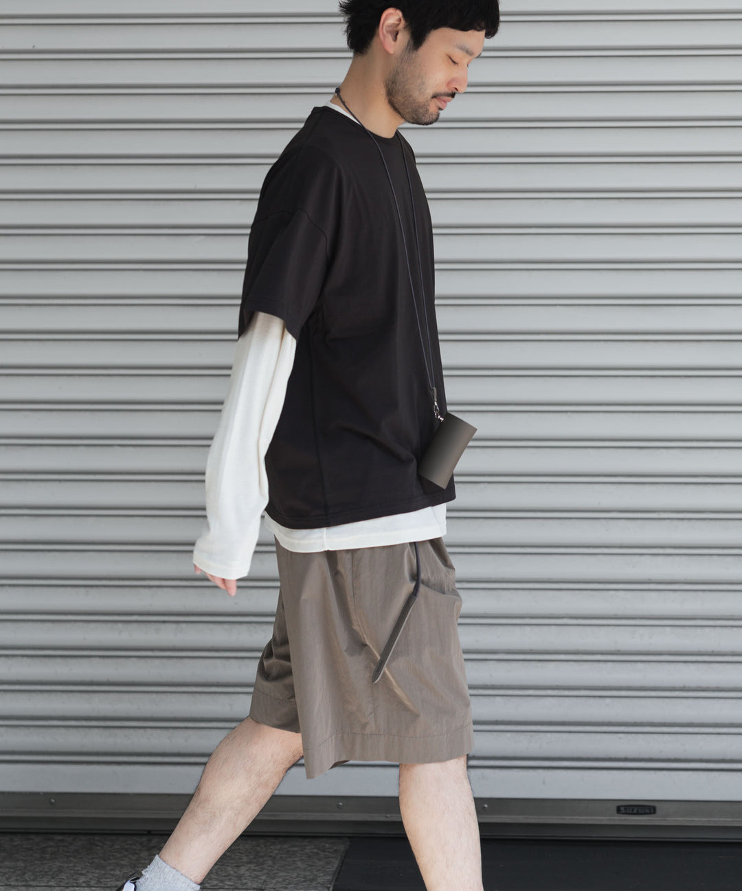 ssstein(シュタイン)のWINDPROOF NYLON WIDE EASY SHORT TROUSERS - TAUPEの公式通販サイトsession福岡セレクトショップ