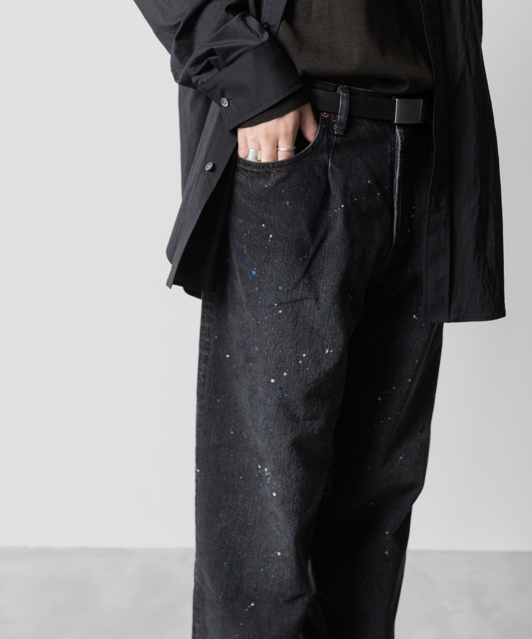ssstein(シュタイン)の24AWコレクション VINTAGE REPRODUCTION SPLASHED DENIM JEANS - BLACK 公式通販サイトsession福岡セレクトショップ