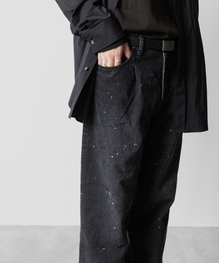 ssstein(シュタイン)の24AWコレクション VINTAGE REPRODUCTION SPLASHED DENIM JEANS - BLACK 公式通販サイトsession福岡セレクトショップ