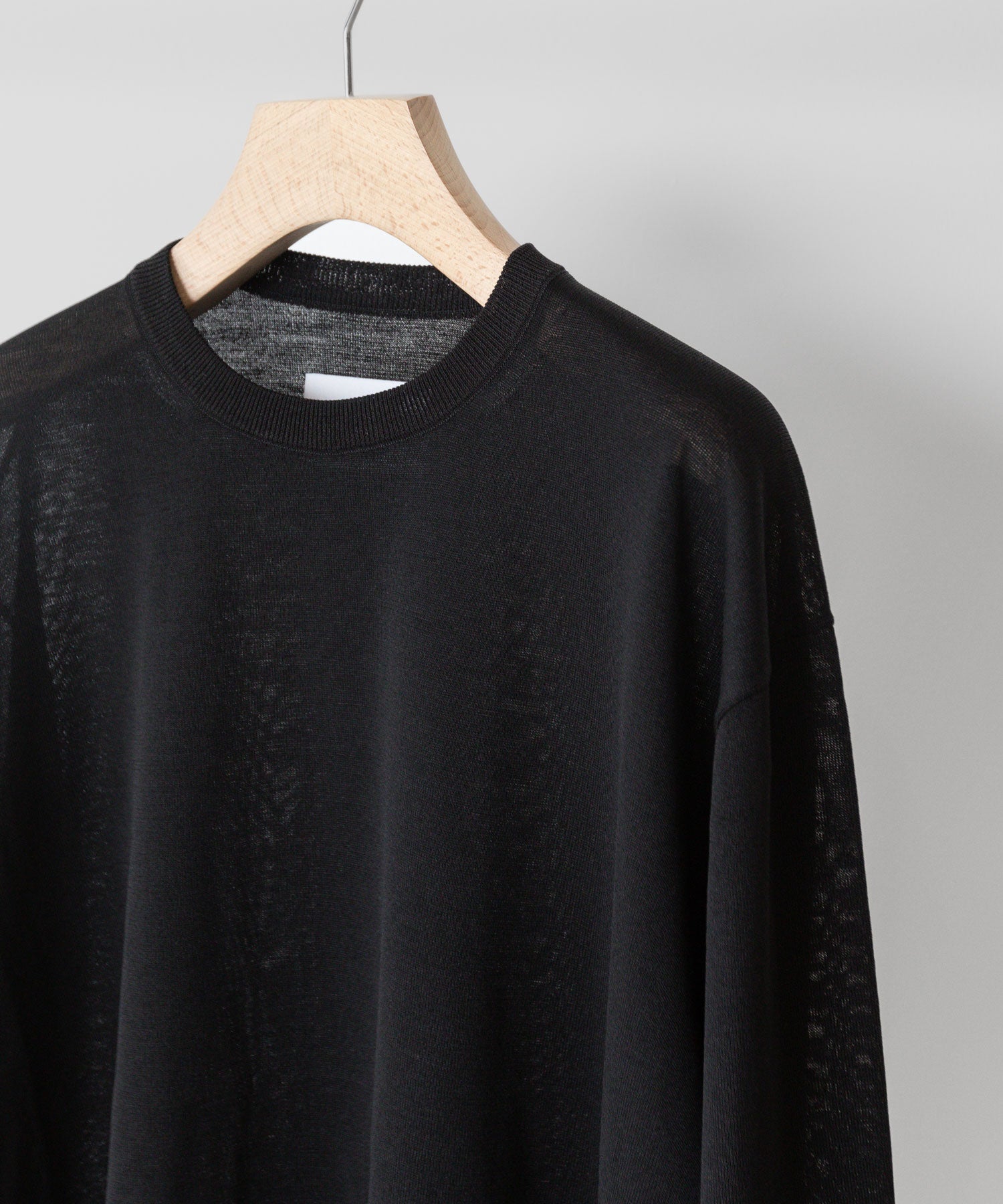 ssstein(シュタイン)の24AWコレクション WOOL SILK KNIT CREW NECK LS - BLACK 公式通販サイトsession福岡セレクトショップ