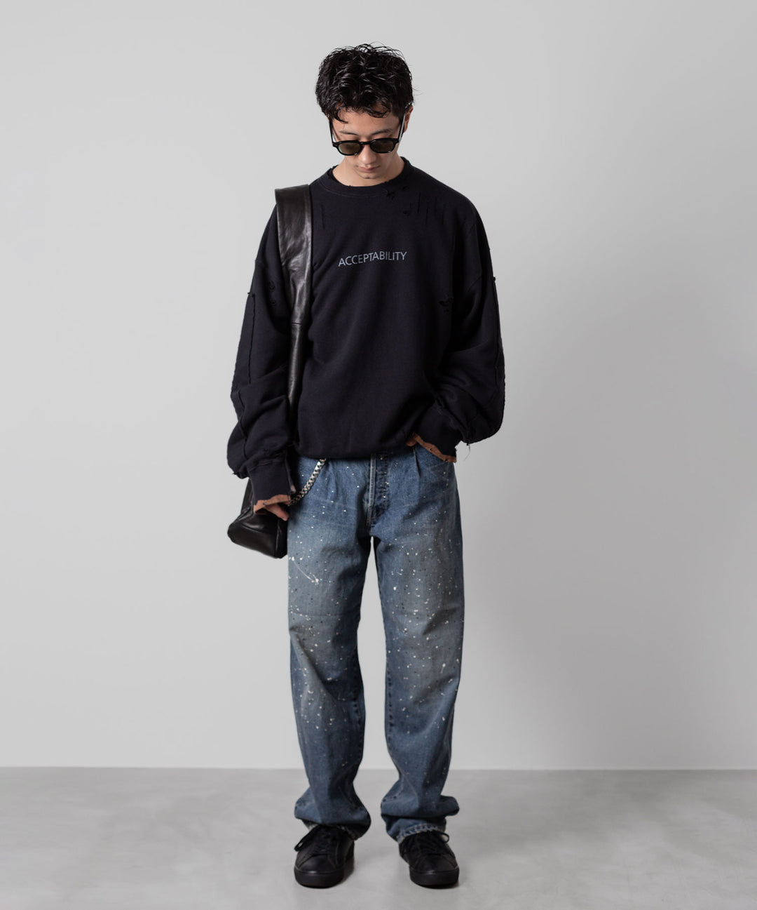 ssstein(シュタイン)の24AWコレクション OVERSIZED REBUILD SWEAT LS - DARK NAVY 公式通販サイトsession福岡セレクトショップ