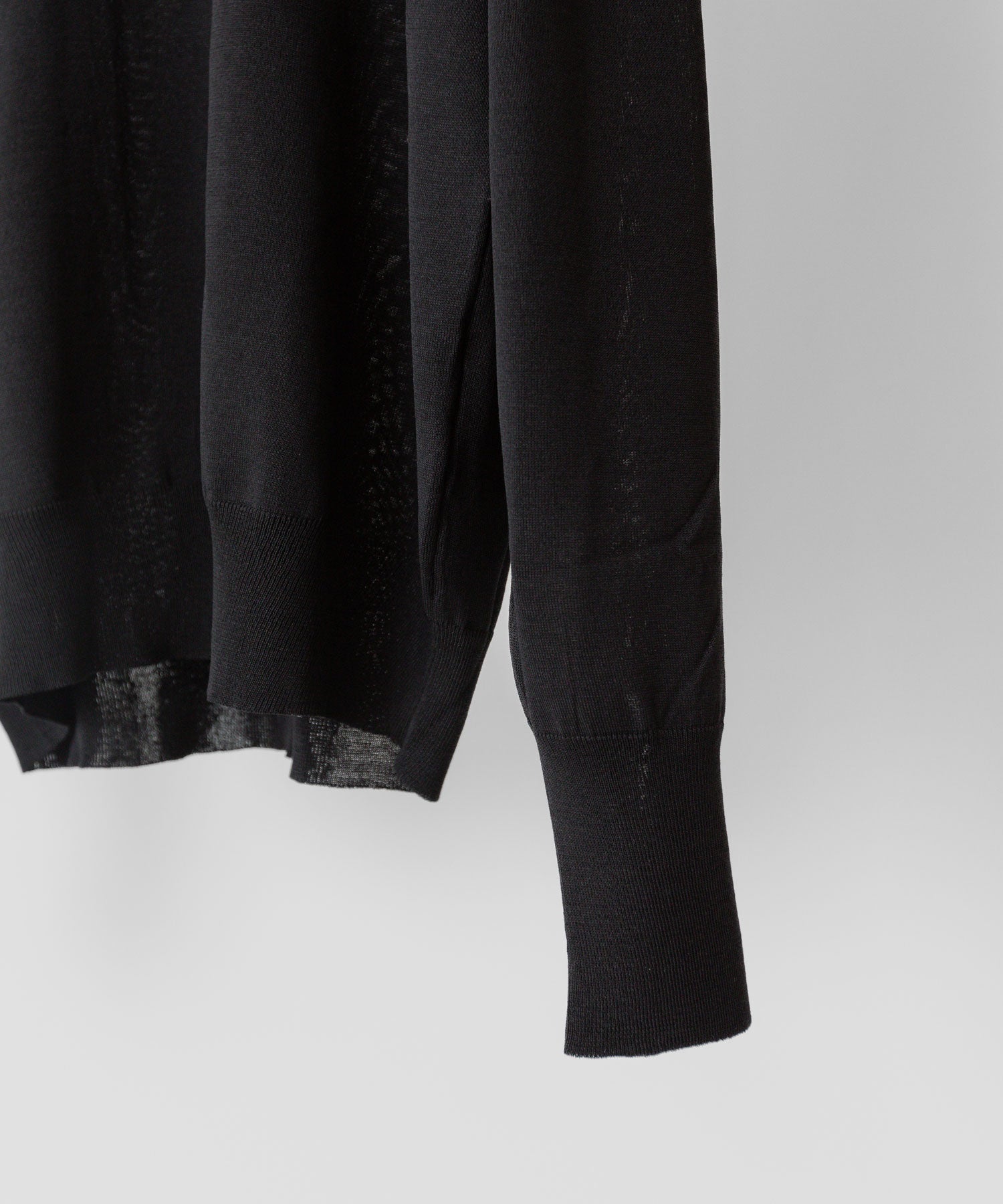 ssstein(シュタイン)の24AWコレクション WOOL SILK KNIT CREW NECK LS - BLACK 公式通販サイトsession福岡セレクトショップ