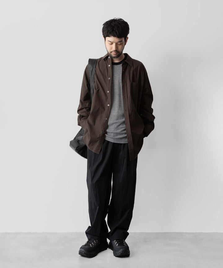 ssstein(シュタイン)の24AWコレクション STRIPED WOOL OVERSIZED LONG SLEEVE TEE - BLACK 公式通販サイトsession福岡セレクトショップ