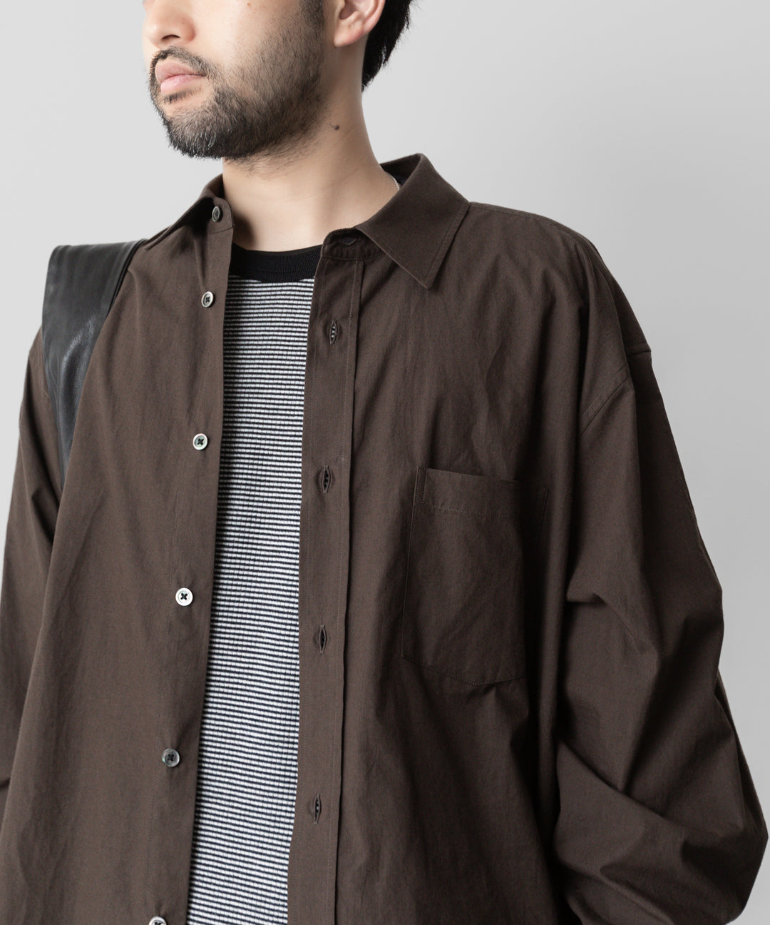 ssstein(シュタイン)の24AWコレクション STRIPED WOOL OVERSIZED LONG SLEEVE TEE - BLACK 公式通販サイトsession福岡セレクトショップ