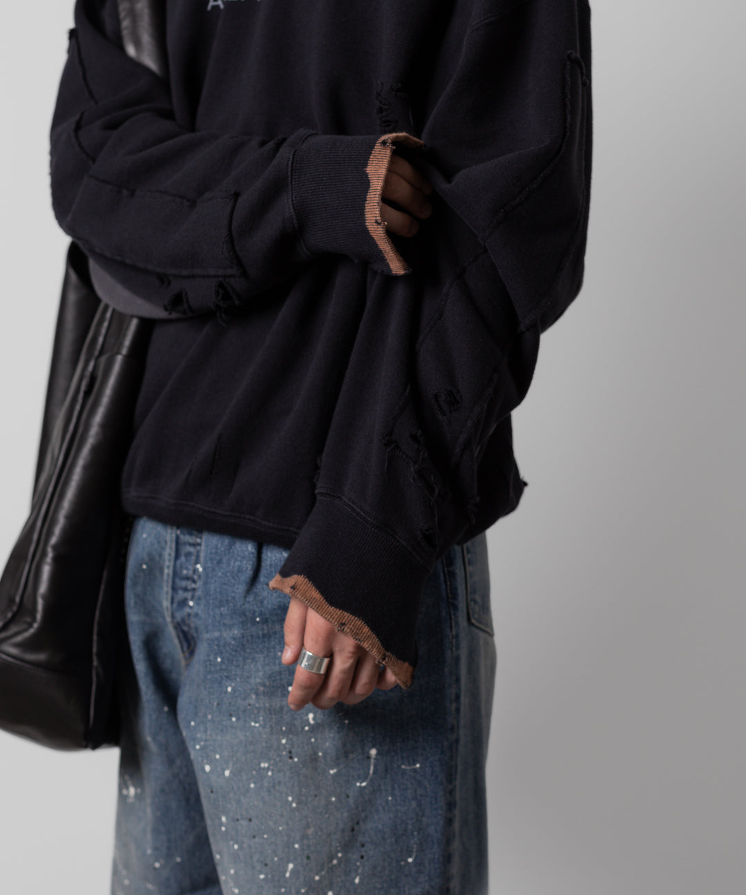 ssstein(シュタイン)の24AWコレクション OVERSIZED REBUILD SWEAT LS - DARK NAVY 公式通販サイトsession福岡セレクトショップ