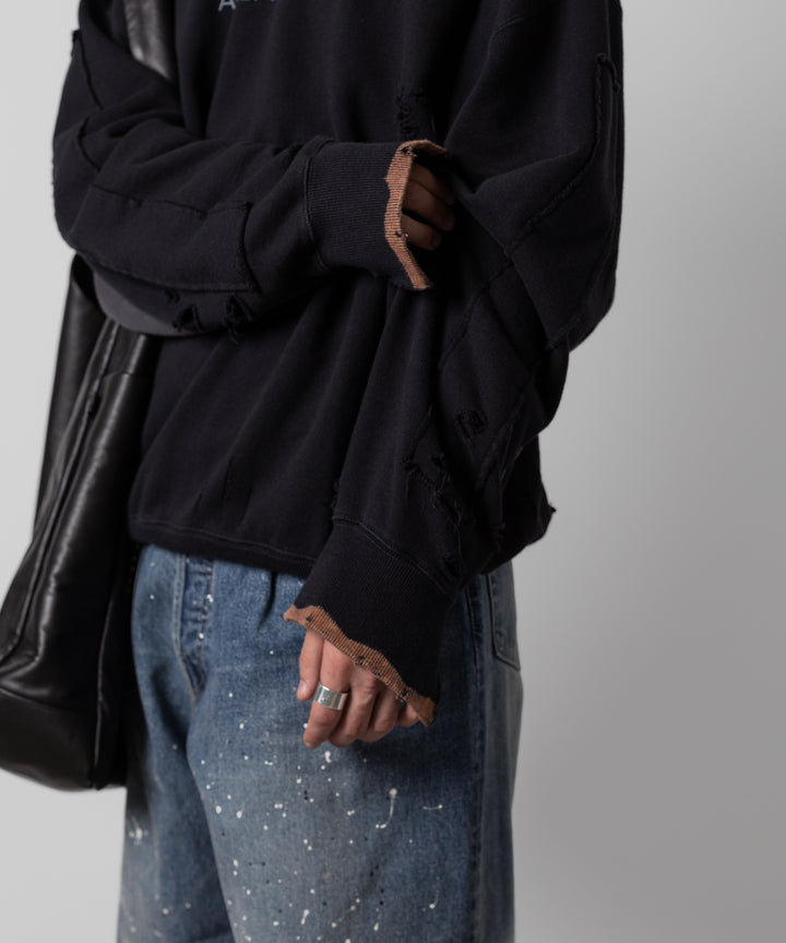 ssstein(シュタイン)の24AWコレクション OVERSIZED REBUILD SWEAT LS - DARK NAVY 公式通販サイトsession福岡セレクトショップ