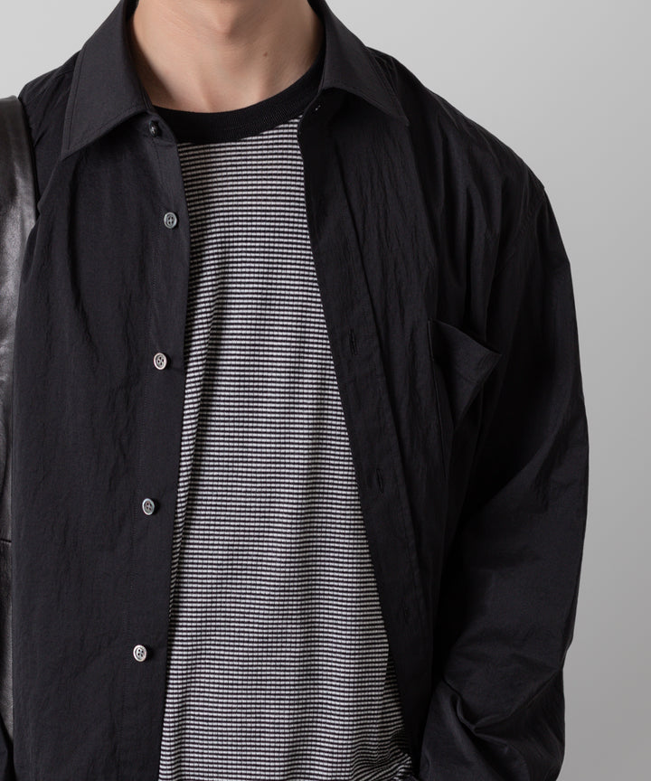 ssstein(シュタイン)の24AWコレクション STRIPED WOOL OVERSIZED LONG SLEEVE TEE - BLACK 公式通販サイトsession福岡セレクトショップ