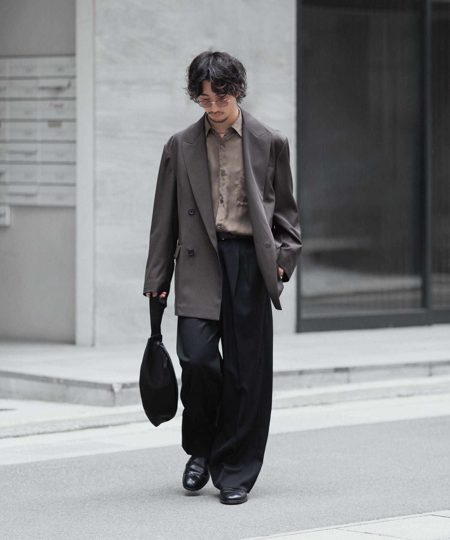 ssstein / シュタイン】DOUBLE BREASTED BLAZER - GREY KHAKI | 公式