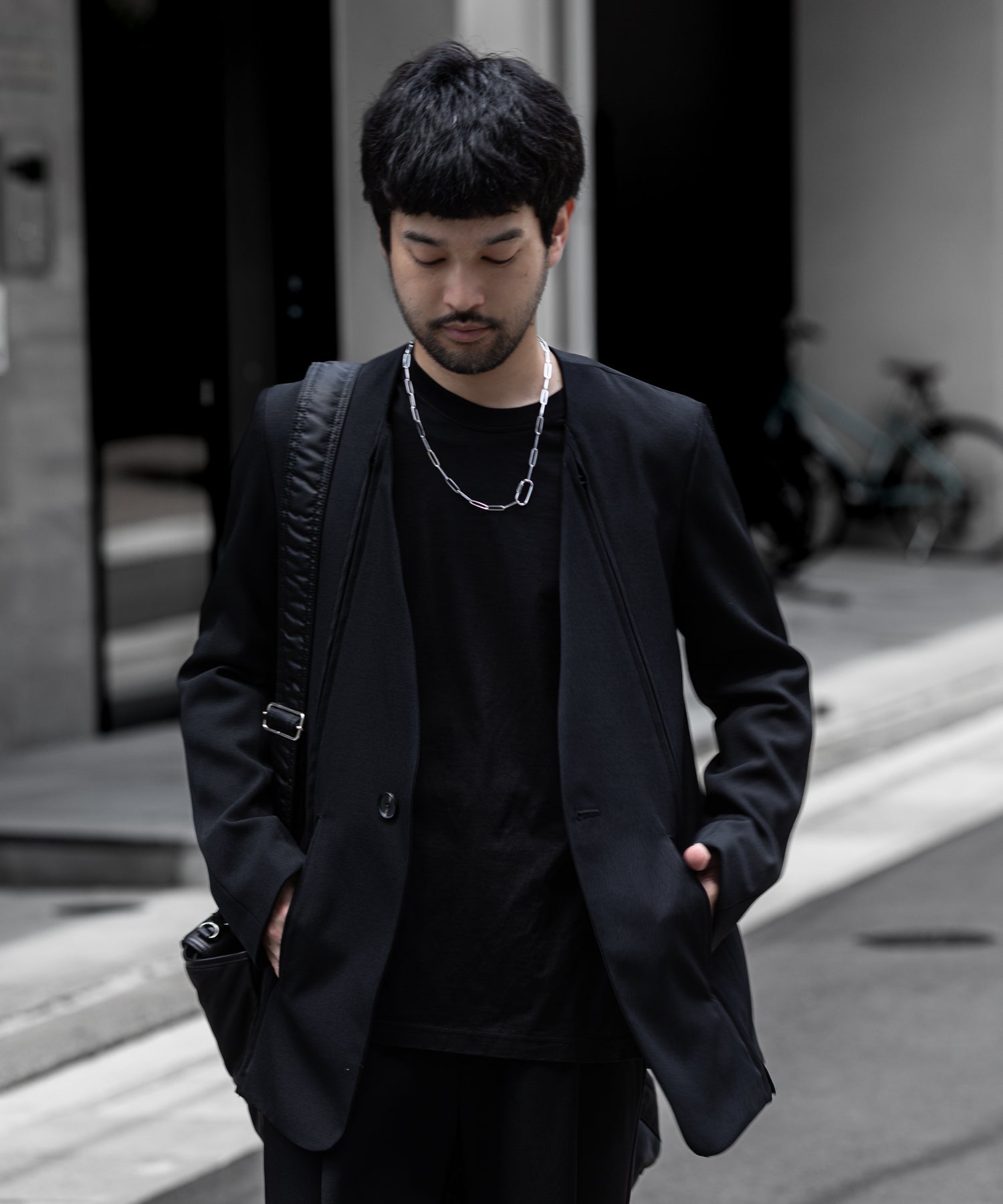 SUBLATIONS サブレーションズのHEAVY WOOL NO COLLAR PRISONER JACKET - BLACKの公式通販サイトsession福岡セレクトショップ