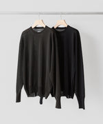 画像をギャラリービューアに読み込む, ssstein(シュタイン)の24AWコレクション WOOL SILK KNIT CREW NECK LS - BLACK 公式通販サイトsession福岡セレクトショップ
