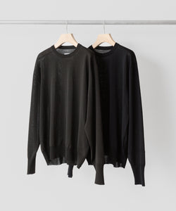 ssstein(シュタイン)の24AWコレクション WOOL SILK KNIT CREW NECK LS - BLACK 公式通販サイトsession福岡セレクトショップ