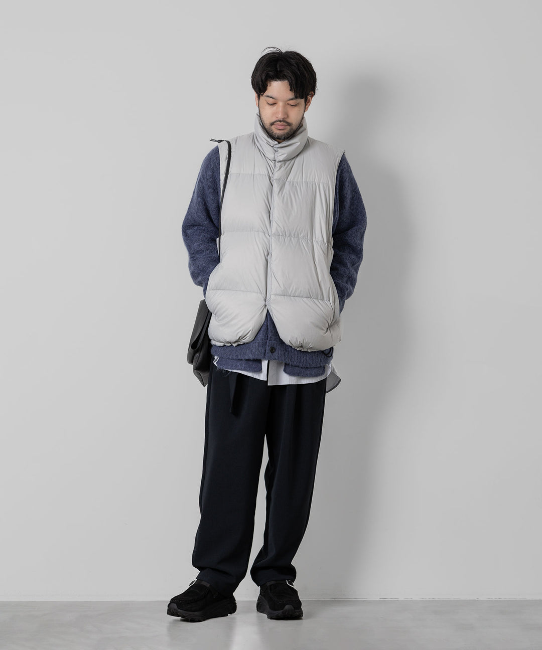 stein(シュタイン)のKID MOHAIR KNIT CARDIGANのBLUE GREY