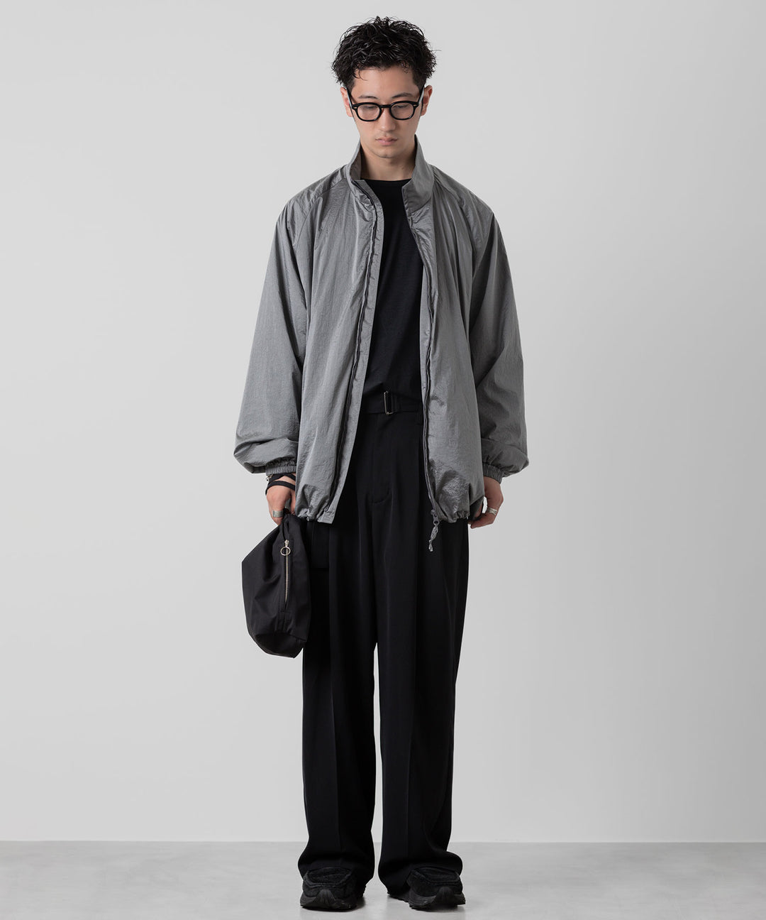 stein(シュタイン)の23AWコレクションWINDBREAKER STAND COLLAR JACKETのSILVER 公式通販サイトsession福岡セレクトショップ