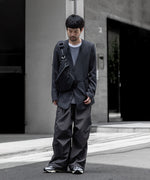 画像をギャラリービューアに読み込む, SUBLATIONS サブレーションズのHEAVY WOOL NO COLLAR PRISONER JACKET - SLATE GREYの公式通販サイトsession福岡セレクトショップ
