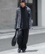 画像をギャラリービューアに読み込む, ssstein(シュタイン)のCUPRO FIBRIL OVERSIZED LS SHIRT - CHARCOALの公式通販サイトsession福岡セレクトショップ
