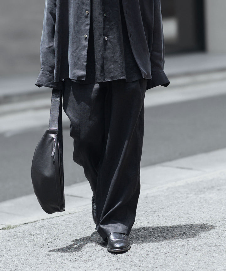 ssstein(シュタイン)のLIGHT LINEN WIDE EASY TROUSERS - BLACKの公式通販サイトsession福岡セレクトショップ