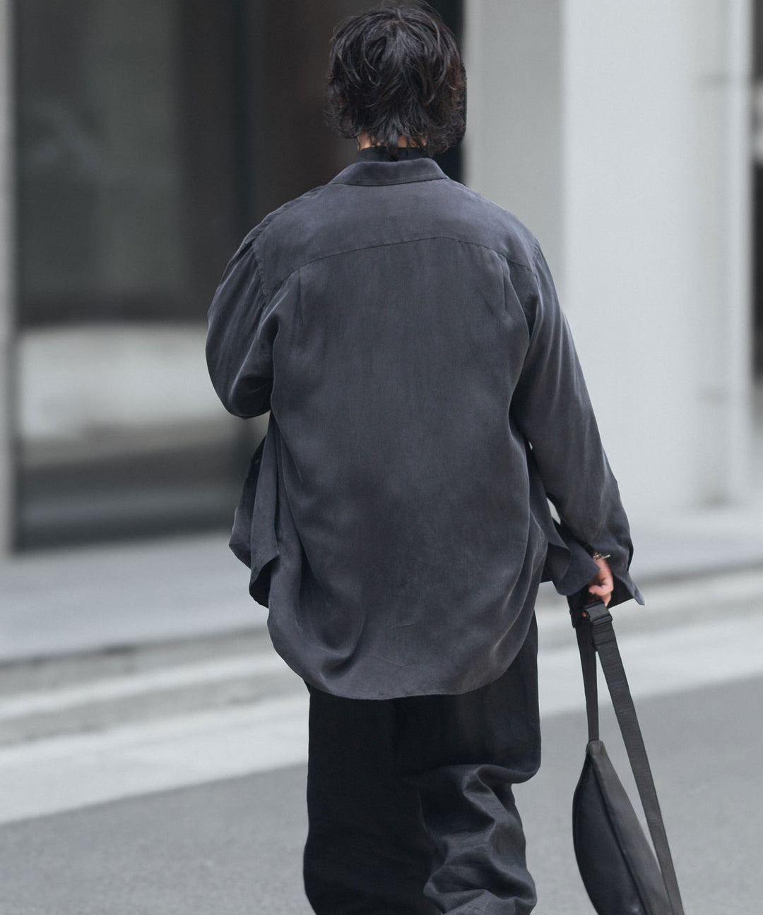 ssstein(シュタイン)のCUPRO FIBRIL OVERSIZED LS SHIRT - CHARCOALの公式通販サイトsession福岡セレクトショップ