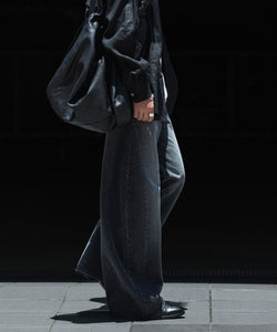 ssstein / シュタイン】DEFORMATION WIDE DENIM PANTS - BLACK | 公式