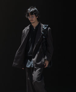 ssstein / シュタイン】PE/RAMIE KNIT SS SKIPPER - DARK CHARCOAL