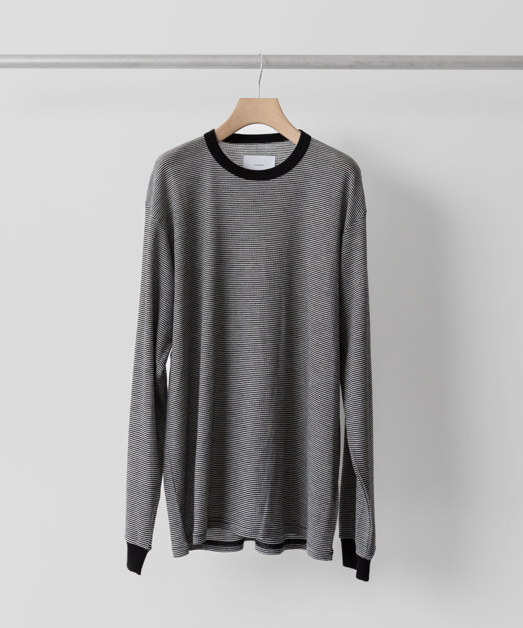 ssstein(シュタイン)の24AWコレクション STRIPED WOOL OVERSIZED LONG SLEEVE TEE - BLACK 公式通販サイトsession福岡セレクトショップ