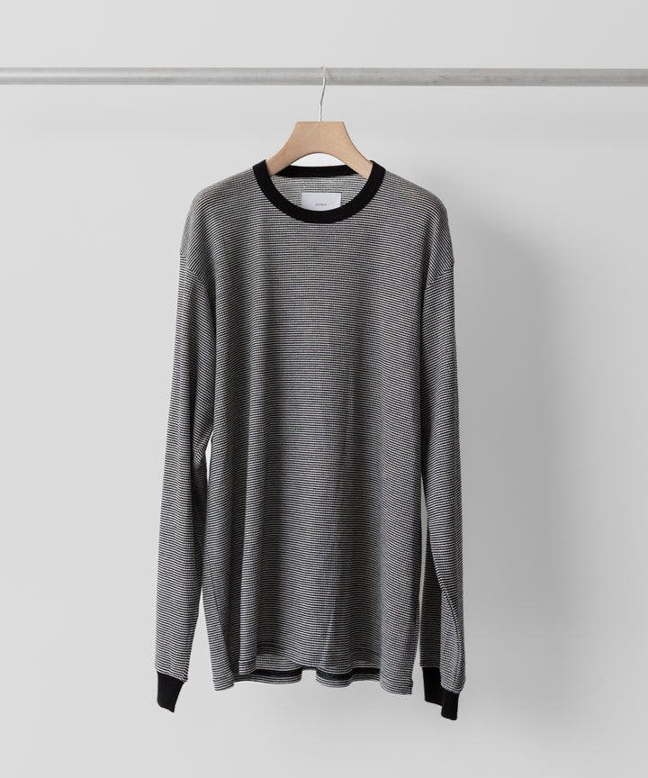 ssstein(シュタイン)の24AWコレクション STRIPED WOOL OVERSIZED LONG SLEEVE TEE - BLACK 公式通販サイトsession福岡セレクトショップ