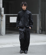 画像をギャラリービューアに読み込む, ssstein(シュタイン)の LIGHT LINEN SHIRRED LIGHT ZIP JACKET - BLACKの公式通販サイトsession福岡セレクトショップ
