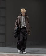 画像をギャラリービューアに読み込む, ssstein(シュタイン)の24AWコレクション MELTON ZIP UP BLOUSON - DARK GREIGE 公式通販サイトsession福岡セレクトショップ
