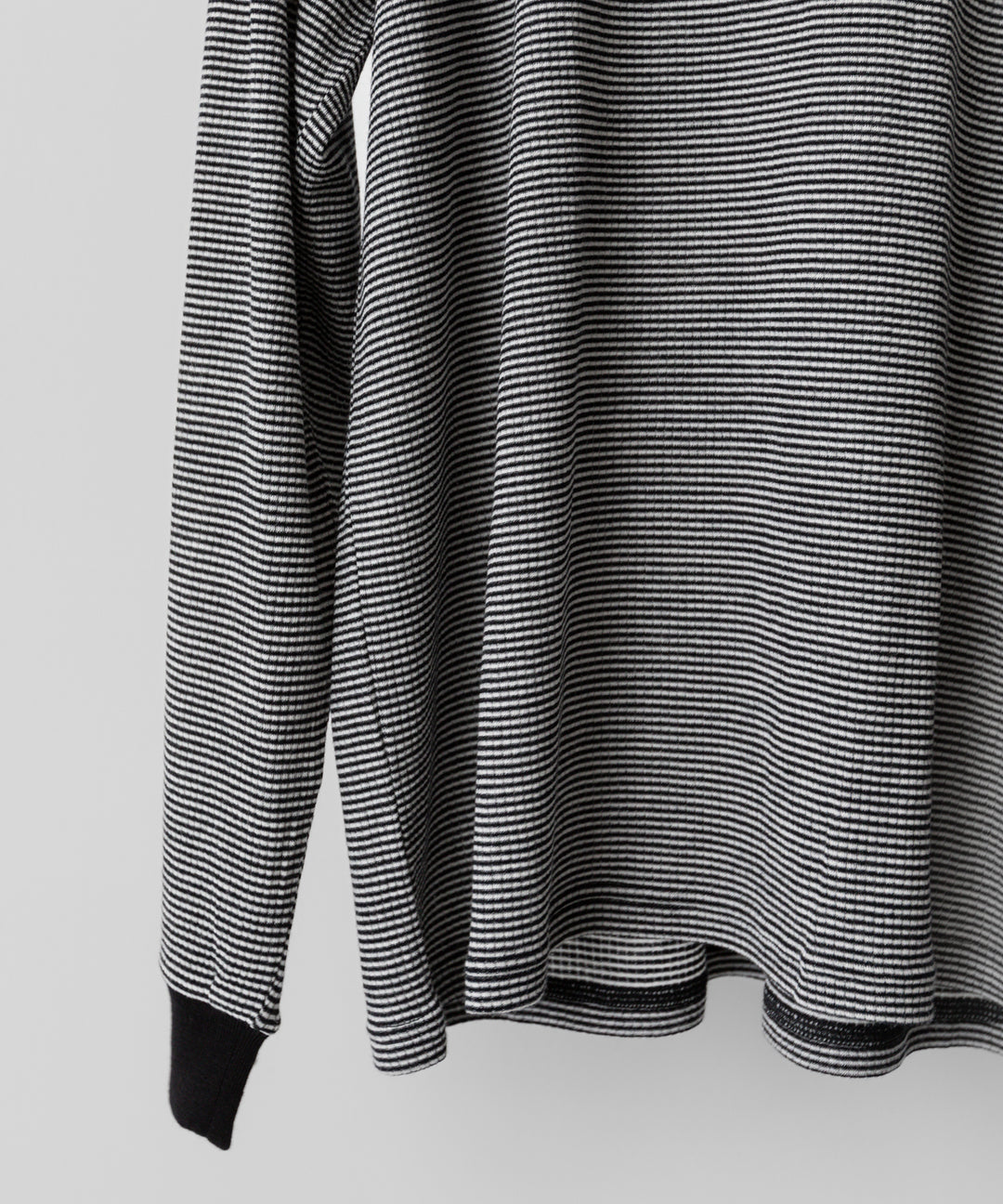 ssstein(シュタイン)の24AWコレクション STRIPED WOOL OVERSIZED LONG SLEEVE TEE - BLACK 公式通販サイトsession福岡セレクトショップ