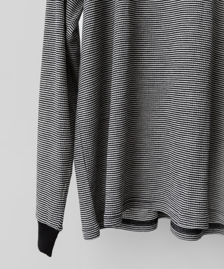 ssstein(シュタイン)の24AWコレクション STRIPED WOOL OVERSIZED LONG SLEEVE TEE - BLACK 公式通販サイトsession福岡セレクトショップ