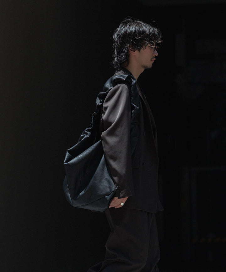 ssstein(シュタイン)のGOAT LEATHER SHIRRING HANDLE SHOULDER BAG - BLACKの公式通販サイトsession福岡セレクトショップ
