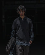 画像をギャラリービューアに読み込む, ssstein(シュタイン)のPE/RAMIE KNIT SS SKIPPER - DARK CHARCOALの公式通販サイトsession福岡セレクトショップ
