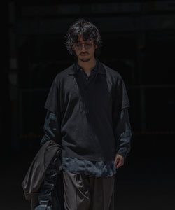 ssstein / シュタイン】PE/RAMIE KNIT SS SKIPPER - DARK CHARCOAL