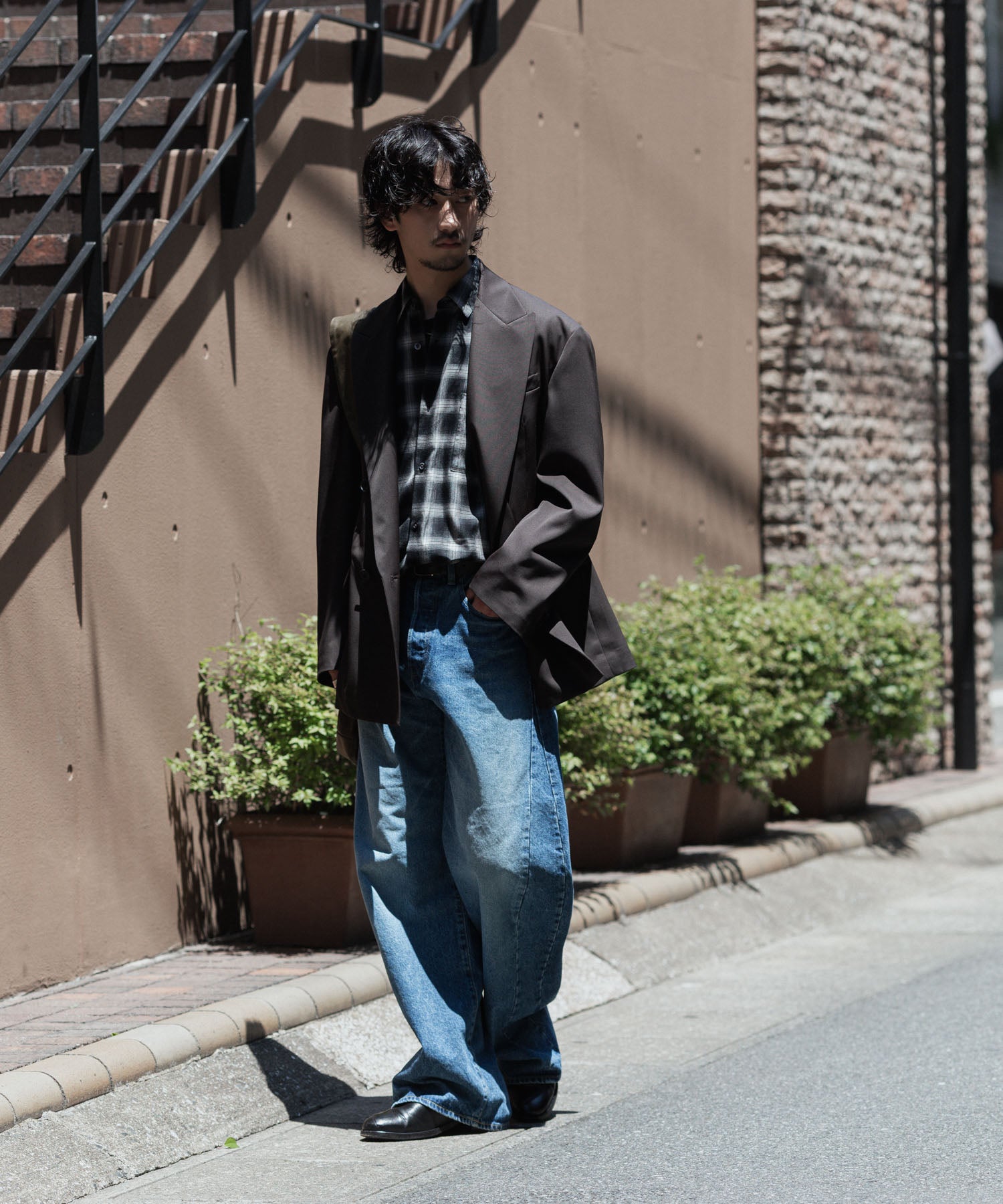 ssstein / シュタイン】DOUBLE BREASTED BLAZER - GREY KHAKI | 公式