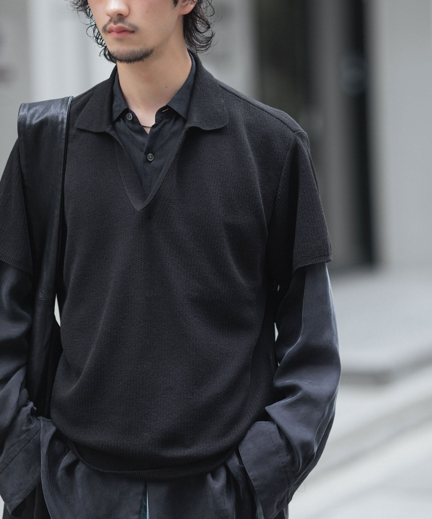 新品定価以下 stein PE/Ramie Knit S/S Skipper ssstein / シュタイン】PE/RAMIE KNIT SS SKIPPER - BLACK | 公式通販