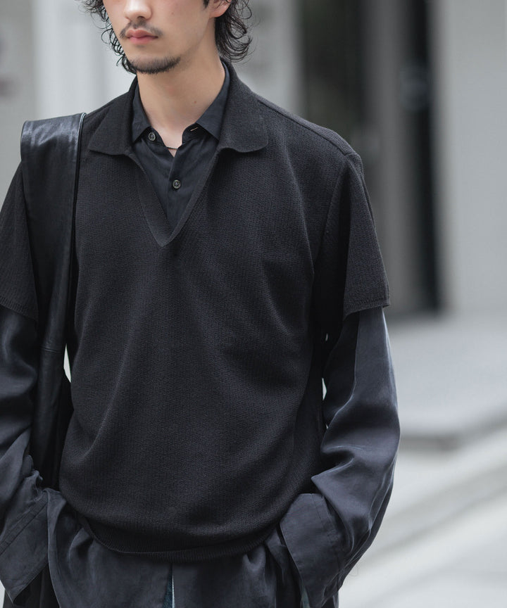 ssstein(シュタイン)のPE/RAMIE KNIT SS SKIPPER - BLACKの公式通販サイトsession福岡セレクトショップ