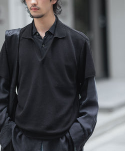 新品定価以下 stein PE/Ramie Knit S/S Skipper ssstein / シュタイン】PE/RAMIE KNIT SS SKIPPER - BLACK | 公式通販