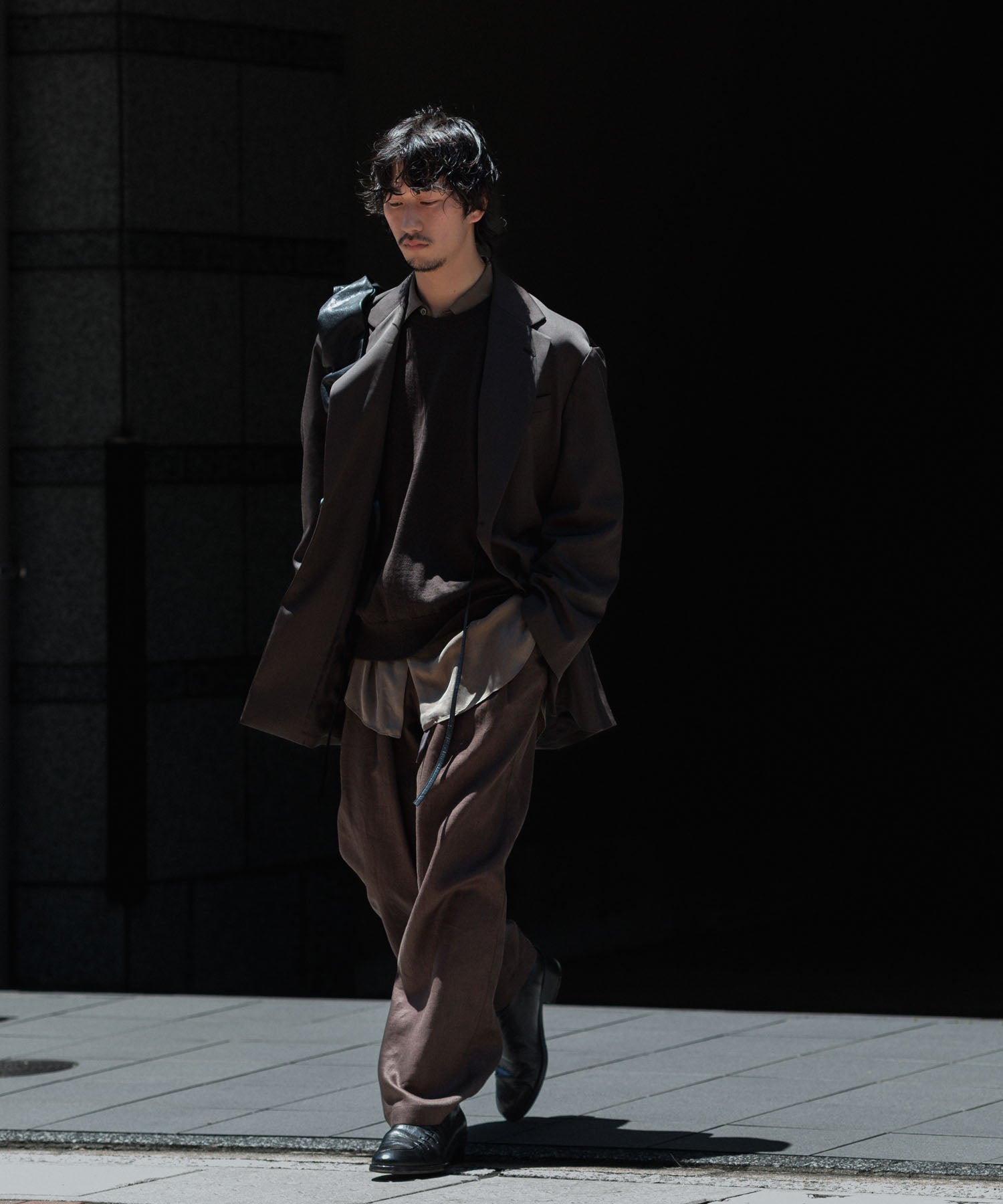 ssstein / シュタイン】LIGHT LINEN WIDE EASY TROUSERS - BROWN