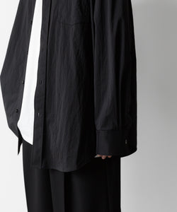 ssstein(シュタイン)の24AWコレクション WINDPROOF NYLON STANDARD SHIRT - BLACK 公式通販サイトsession福岡セレクトショップ