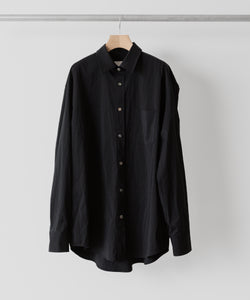 ssstein(シュタイン)の24AWコレクション WINDPROOF NYLON STANDARD SHIRT - BLACK 公式通販サイトsession福岡セレクトショップ