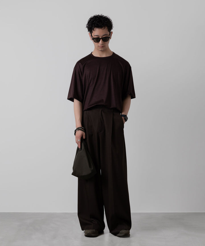 【KANEMASA PHIL.】カネマサフィル36G WOOL SILKY TEEのBROWNの公式通販サイトsession福岡セレクトショップ